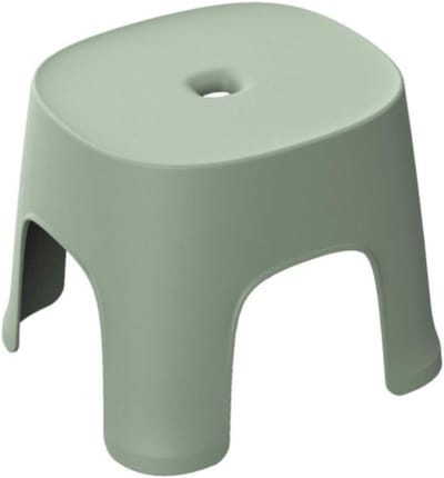 Plastic Krukje - Douchekrukje Kinderkrukje - Veilig Douchen - Antislip Bodem - 26x23x24cm - Groen