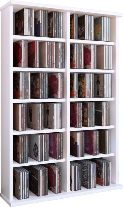 Houten CD DVD-standaard plank kabinet opslag staande plank Ronul