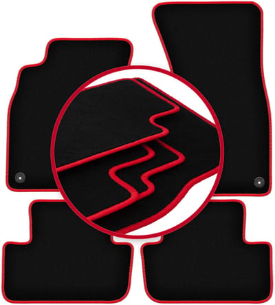 CARLUX-RED automatten voor: Audi A4 B8 sedan, stationwagen, avant, allroad (2007-2015)