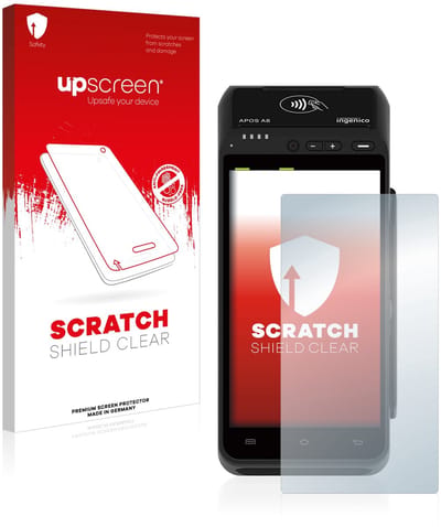 upscreen - Screenprotector voor ingenico Apos A8 - Folie Beschermfolie transparant