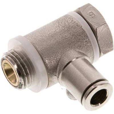 L-stuk Regelventiel 6 mm - G1/4'' Regeling-Uit Messing Sleufschroef Banjo