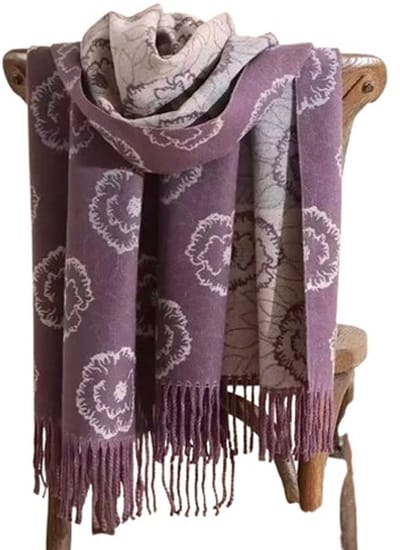 N3 Collecties Kasjmier Liefde Sjaals Vrouwelijke Wrap Winter Warm Pashmina Dubbelzijdige Sjaals-Paars