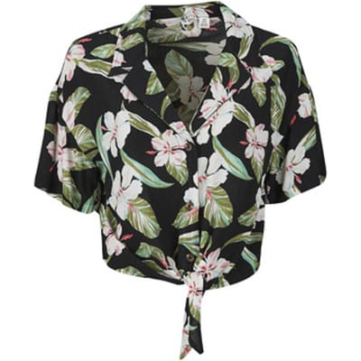 Roxy Salty Sweet Printed Overhemd Met Korte Mouwen Zwart M Vrouw