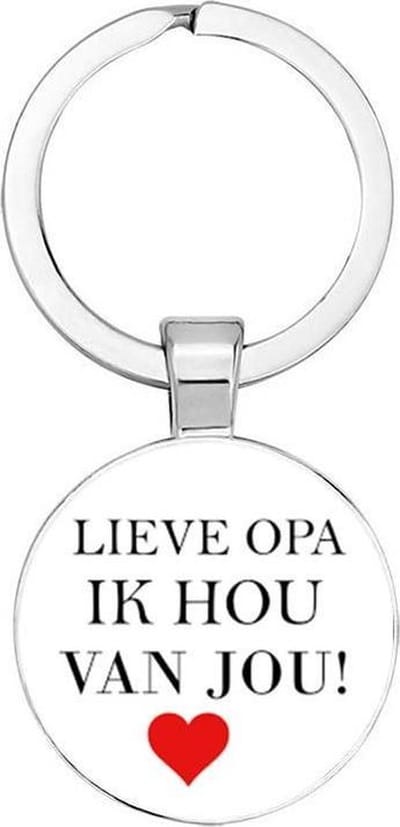 Akyol - Lieve opa ik hou van jou Sleutelhanger - Opa - Lieve opa - Leuke kado voor je opa om te geven - 2,5 x 2,5 CM