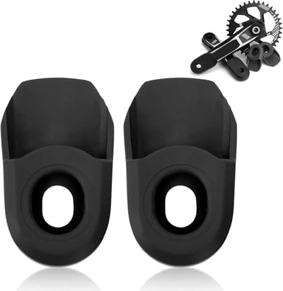 Crank Arm Beschermers voor Fietsen - Siliconen Hoezen voor Crankset - Bescherming voor Mountainbike en Racefiets Onderdelen (Zwart)