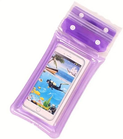 Livano Waterdichte Telefoonhoesjes - Waterdicht Telefoonzakje - Waterproof Festival Opbergtasje - Documententasje - Waterbestendig - Paars