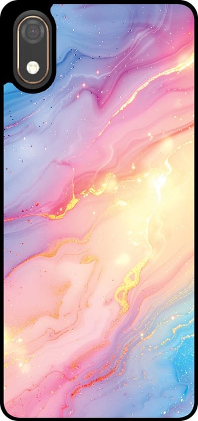 Smartphonica Telefoonhoesje Geschikt voor Huawei Y5 (2019) met Regenboog Glitter Marmer Opdruk - TPU Backcover Case Rainbow Glitter Marble Design geschikt voor Huawei Y5 (2019)