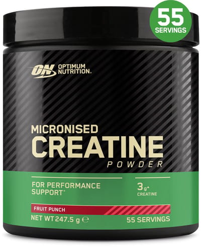 Optimum Nutrition Micronized Creatine Powder - Fruit Punch Creatine Poeder - Creatine Monohydraat - 247 gram (55 doseringen)