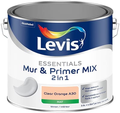 Levis - Essentials Mur & Primer Mix - Clear Orange A30 - Mengverf - 2,5 L