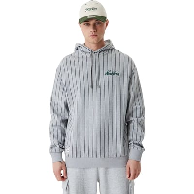 New Era Printstripe Hoodie Grijs M Man
