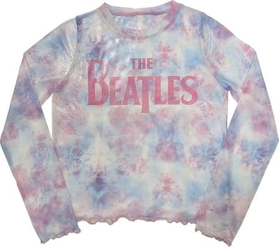 The Beatles - Drop T Logo Longsleeve top - S - Blauw/Roze