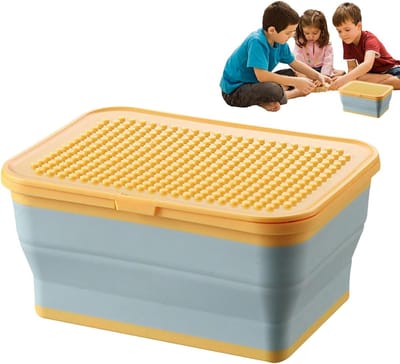 Speelgoedkist Inklapbaar - Opbergdoos Kinderen - Speelgoed Opbergen - Kindvriendelijk Ontwerp - 21.5 cm Lengte - Blauw