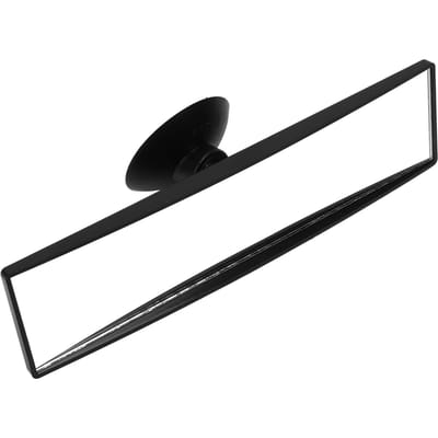 21x5cm Rétroviseur Intérieur Arrière Rétroviseur Moniteur d'Auto-École Type Ventouse Rotation 360 degrés Universel pour black