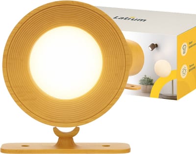 Latium Oplaadbare Wandlamp voor Binnen - Dimbaar en te Bevestigen zonder Boren - USB Oplaadbaar - 3 Lichtkleuren - Hout