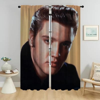 Shades Elvies Scheidingsgordijn voor Kamer 2 Panelen Verduisterende Gordijnen voor Camera Halloween Decoratie Interieurgordijnen W50xH70cmx2pcs-CL