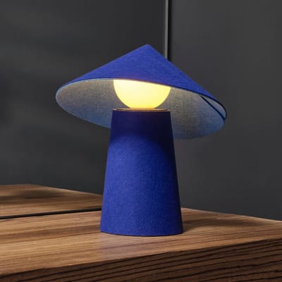 OSRAM Decor Flip Mobiele LED Tafellamp 3.5W Touch-Dim Blauw 235mm, Batterijlamp, Vilt, met USB-oplaadfunctie