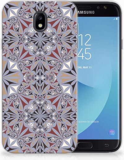 Samsung Galaxy J7 2017 | J7 Pro TPU Siliconen Hoesje Flower Tiles