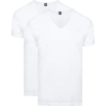 T-shirt Alan Red Dean V-Hals T-Shirt Wit (2Pack)