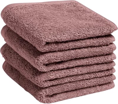 Yumeko gastendoekjes terry poederroze 30x50 - 4 st - Hotelkwaliteit - Bio, eco & fairtrade
