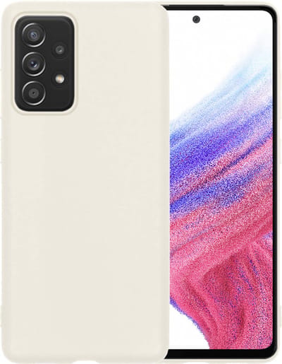 Hoesje - Geschikt voor Samsung Galaxy A53 - Sterk & Shockproof - Siliconen Case - Hoes Cover - Telefoonhoes - Wit