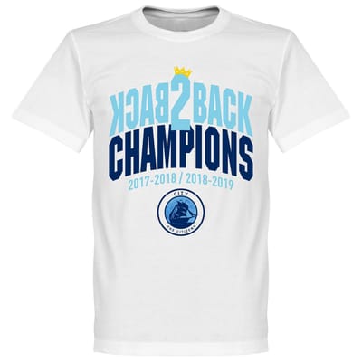 City Back to Back Champions T-Shirt - Wit - L