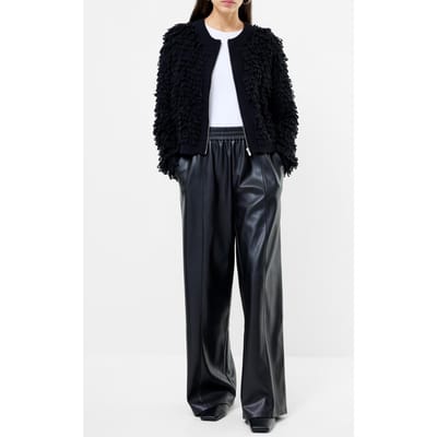 French Connection Mali Looped Fringe Knit Jacket Black Black Größe: M | Bomberjacken Outlet | Damen | Schwarz