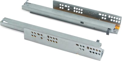 Emuca Set verborgen ladegeleiders, met kogellager, 250 mm, volledige opening, zachte sluiting, Verzinkt