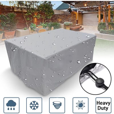 Rechthoekige hoes voor tuinmeubelen - Gemaakt van polyester - Waterdicht - Stofwerend - UV-bestendig - Geschikt voor tuinstoelen of -tafels - Afgeschikt vooringen: 90x90x90 cm