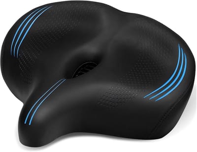 Fietszadel - zacht - comfortabel - ademend - schokabsorberend - ergonomisch fietszadel -Fietszadel breed voor mannen en vrouwen - extra zacht en comfortabel