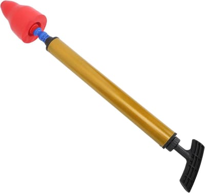 Toiletplunjer - Zuigertype Toiletverstoppingsverwijderaar - Rubberen Kop ABS Handvat - Toiletbaggerpijp voor Verstopt Sifontoilet - Rood.