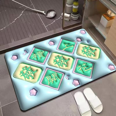 Tapis de sol de salle de bain pliable en boue de diatomée Tapis de cuisine sale pour pieds identique au tapis antidérapant pour baignoire 40 * 60Cm Diatom Mud