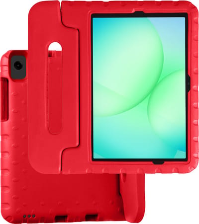 Hoesje Geschikt voor Samsung Galaxy Tab A11 Plus / A9 Plus - Kinderhoes Shockproof Bumper - Kidsproof Case - Tablet Hoes - Kinder Hoes Cover - Rood