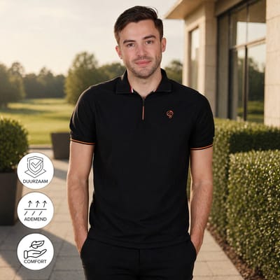 Heren Polo Ace - Zwart