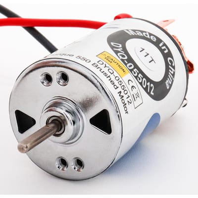 550 geborstelde motor Waterdichte roestvrijstalen schaal Geborstelde motor 37T Klimauto Groot koppel 11T