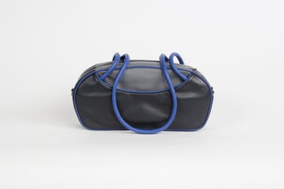 Leren handtas Russia 2 donkergrijs - grijs - blauw