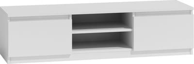 Topeshop RTV140 BIEL, Wit, Deeltjes-board, Wit, Deeltjes-board, 2 schappen, Wit