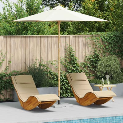 vidaXL - Tuinparasol - Ø - 270 - x - 260 - cm - Bamboe - Rond - Crèmewit