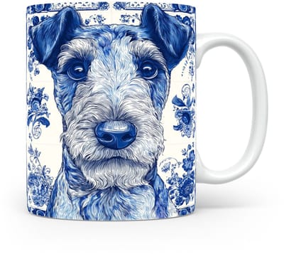 Mok Airedale terrier Beker voor koffie of tas voor thee, cadeau voor dierenliefhebbers, moeder, vader, collega, vriend, vriendin, kantoor, opa, oma, hond, kerst, sinterklaas, verjaardag
