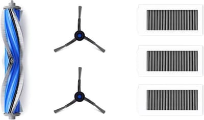 ECOVACS - DEEBOT X5 familie - Service Kit Standard - 1x Anti-Tangle Hoofdborstel 2x Zijborstels (zwart) 3x Antibacteriële High Efficiency Filters