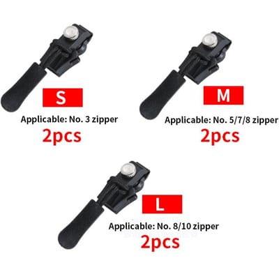 1/3/5/10/20/30 stuks Universele Rits Reparatie Kit Snel Direct Afneembaar Ritskop Vervanging Rits Schuiver Trekker voor 3 Verschillende Maten A