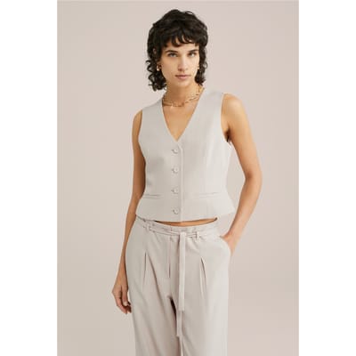 WE Fashion Waistcoat Beige Taglia: 36 | Outlet | Donna | Marrone