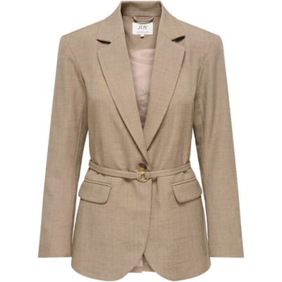 Jacqueline de Yong Blazer Jdyhaze L/s Belt Blazer Tlr 15376556 Fossil/melange Dames Maat - S