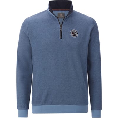 Jan Vanderstorm herren Sweatshirt - 80/82 - blauw - Plus Size