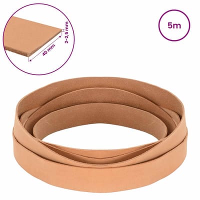 vidaXL - Leren - riem - 1 - Lichtbruin - 500 - x - 4 - cm - Leer