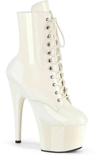 Pleaser - ADORE-1020 Plateau Laarzen - US 11 - 41 Shoes - Gebroken wit