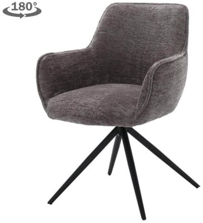 Tower Living Eetkamerstoel Fondo - Grijs Stof - 62x63x85cm