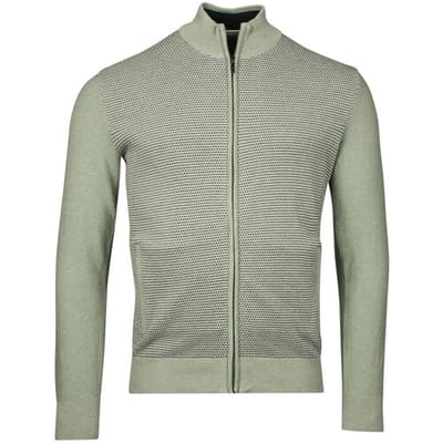Baileys Vest Front Panel Three Color Knit Cardigan Zip Structure Misty Green Melange / male