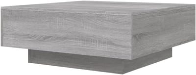 Salontafel - Woonkamertafel bijzettafel - Decoreren woonkamer - Duurzaam technisch hout - 80 x 80 x 31 cm - Sonoma grijs