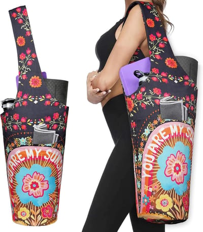 Yogamattas - Draagtas Yoga - Sportaccessoires Dragen - Grote Zijzak Ritsvak - 37x15.5 inch - Gekleurd