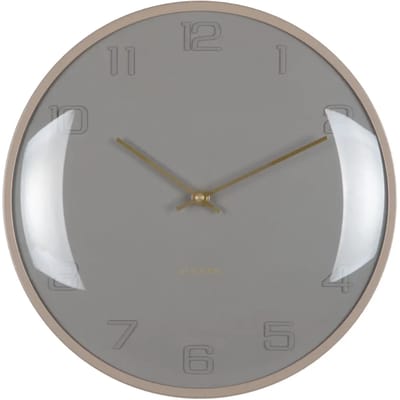 Karlsson Wandklok Fuerte Dome - Grijs - 30.5x30.5x30.5cm - Wandklok Modern